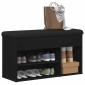 vidaXL Πάγκος για παπούτσια Μαύρο 80 x 30 x 45 cm Επεξεργασμένο Ξύλο