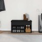 vidaXL Πάγκος για παπούτσια Μαύρο 80 x 30 x 45 cm Επεξεργασμένο Ξύλο