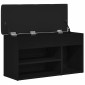 vidaXL Πάγκος για παπούτσια Μαύρο 80 x 30 x 45 cm Επεξεργασμένο Ξύλο