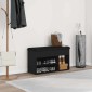 vidaXL Πάγκος για παπούτσια Μαύρο 80 x 30 x 45 cm Επεξεργασμένο Ξύλο
