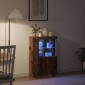 vidaXL Πλευρικό Τραπέζι LED 60,5 x 37 x 100 εκ Επεξεργασμένο Ξύλο