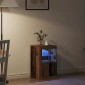 vidaXL Πλευρικό Τραπέζι LED 41 x 37 x 67 εκ Επεξεργασμένο Ξύλο