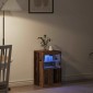 vidaXL Πλευρικό Τραπέζι LED Παλιό ξύλο 41 x 37 x 67 εκ