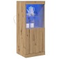 vidaXL Πλευρικό Τραπέζι LED Artisan Oak 41 x 37 x 100 εκ
