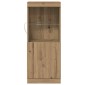 vidaXL Πλευρικό Τραπέζι LED Artisan Oak 41 x 37 x 100 εκ
