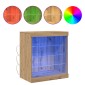vidaXL Πλευρικό Τραπέζι LED Artisan Oak 60,5 x 37 x 67 εκ