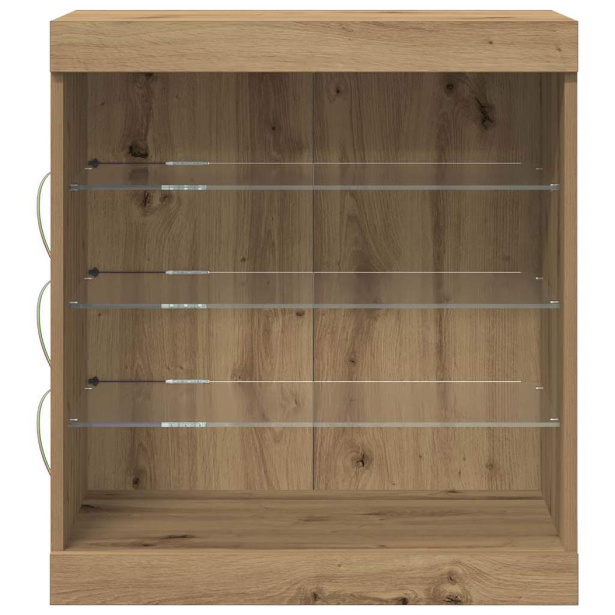 vidaXL Πλευρικό Τραπέζι LED Artisan Oak 60,5 x 37 x 67 εκ