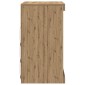 vidaXL Πλευρικό Τραπέζι LED Artisan Oak 60,5 x 37 x 67 εκ