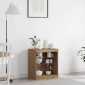 vidaXL Πλευρικό Τραπέζι LED Artisan Oak 60,5 x 37 x 67 εκ