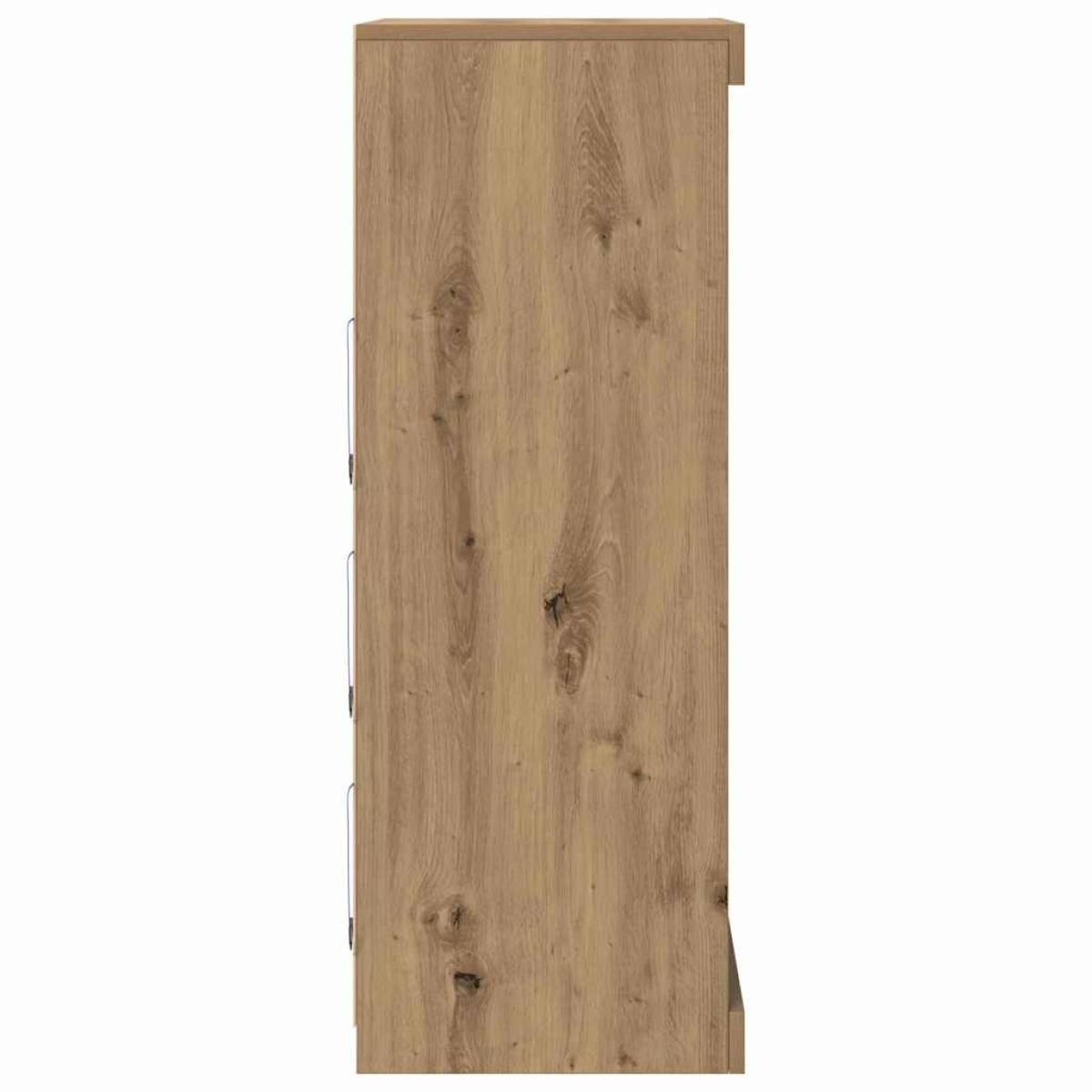 vidaXL Πλευρικό Τραπέζι LED Artisan Oak 60,5 x 37 x 100 εκ