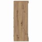 vidaXL Πλευρικό Τραπέζι LED Artisan Oak 60,5 x 37 x 100 εκ