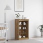 vidaXL Πλευρικό Τραπέζι LED Artisan Oak 60,5 x 37 x 100 εκ