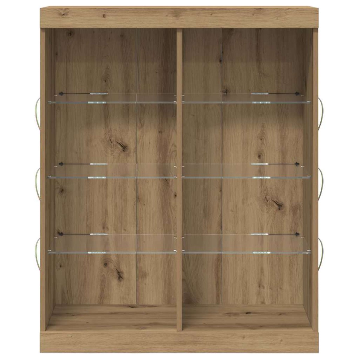 vidaXL Πλευρικό Τραπέζι LED Artisan Δρυς 81 x 37 x 100 εκ.
