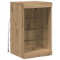 vidaXL Πλευρικό Τραπέζι LED Artisan Oak 41 x 37 x 67 εκ