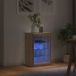 vidaXL Πλευρικό Τραπέζι LED Artisan Oak 41 x 37 x 67 εκ