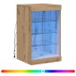 vidaXL Πλευρικό Τραπέζι LED Artisan Oak 41 x 37 x 67 εκ