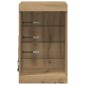 vidaXL Πλευρικό Τραπέζι LED Artisan Oak 41 x 37 x 67 εκ
