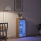 vidaXL Πλευρικό Τραπέζι LED Artisan Oak 41 x 37 x 100 εκ
