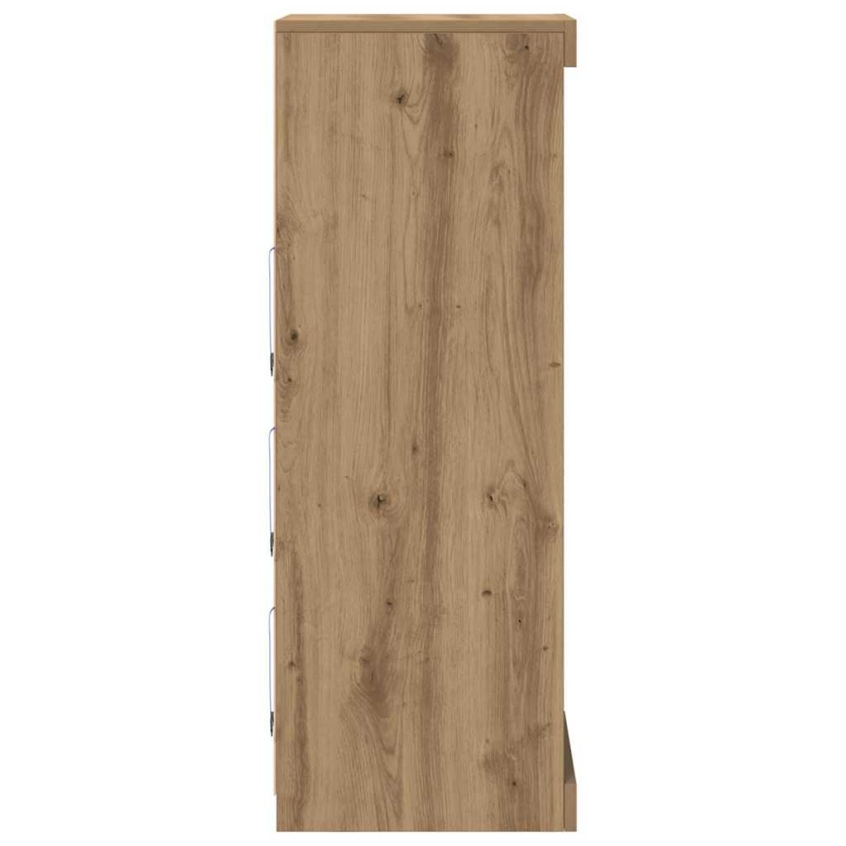 vidaXL Πλευρικό Τραπέζι LED Artisan Oak 41 x 37 x 100 εκ