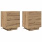 vidaXL Κομοδίνο 2 τεμ. Artisan Oak 45 x 40 x 55 εκ Επεξεργασμένο Ξύλο