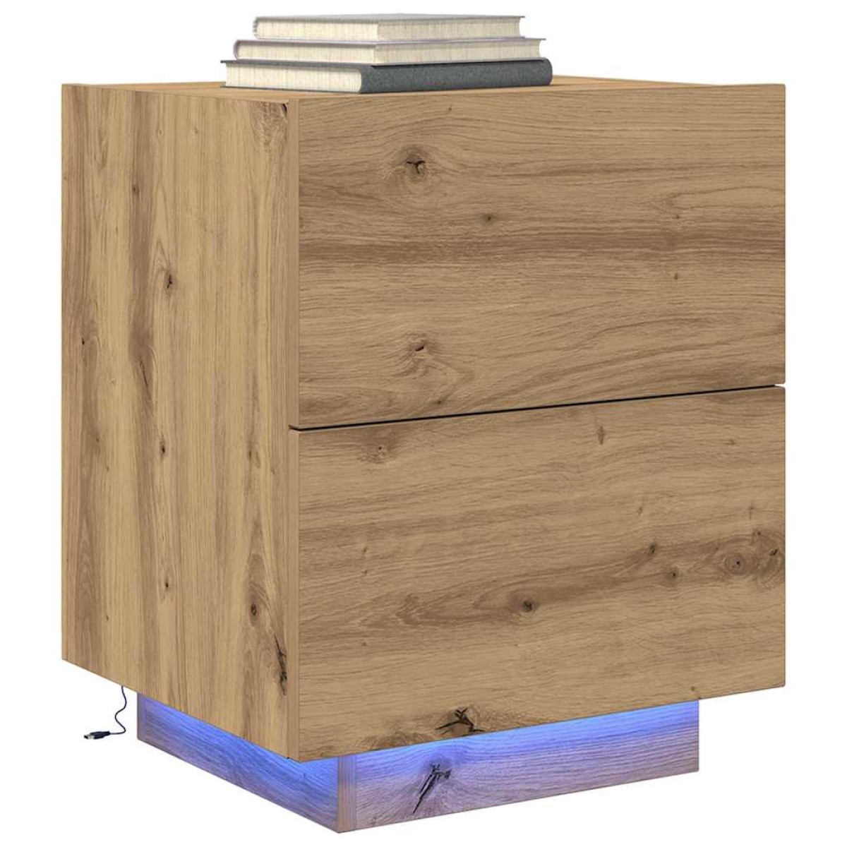 vidaXL Κομοδίνο 2 τεμ. Artisan Oak 45 x 40 x 55 εκ Επεξεργασμένο Ξύλο