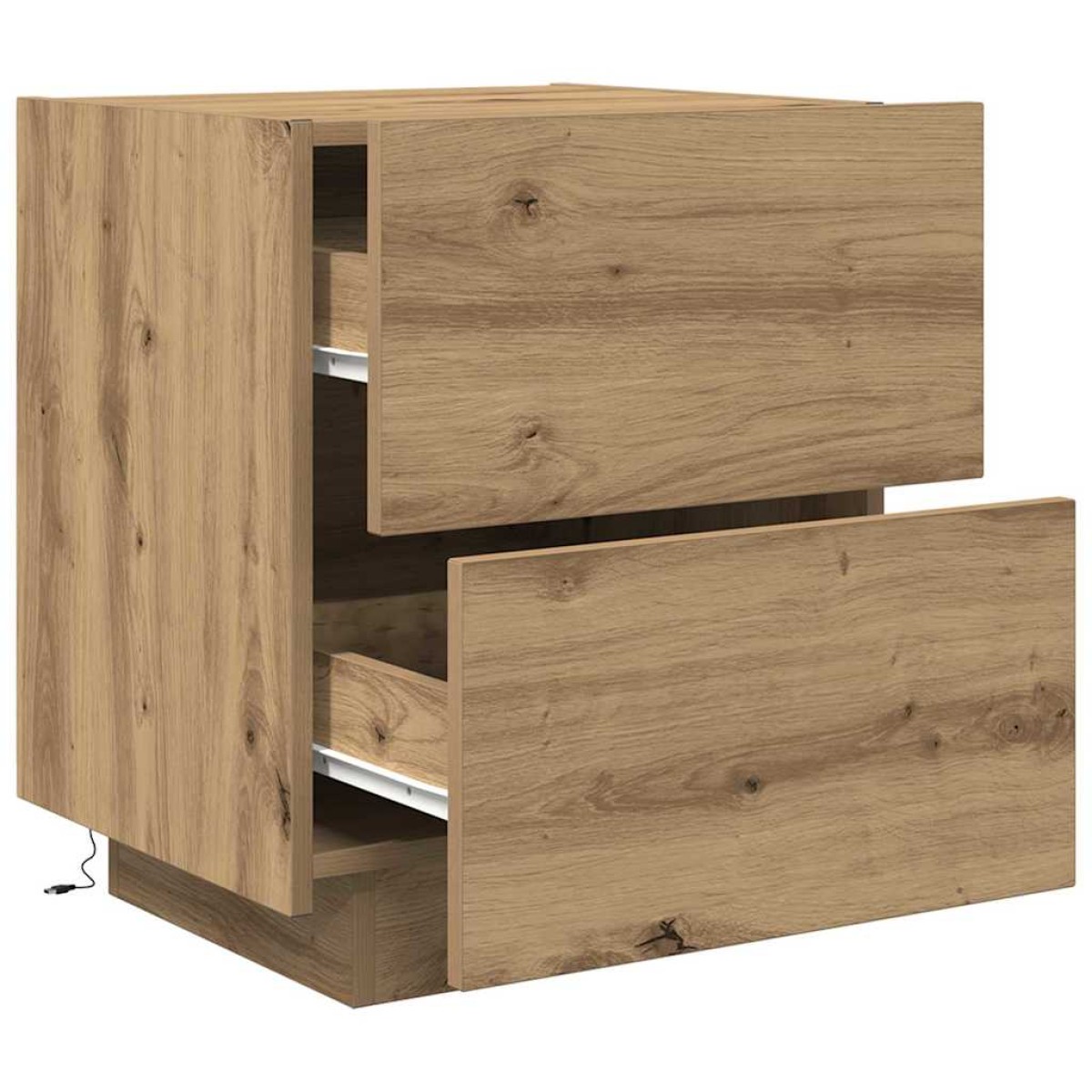 vidaXL Κομοδίνο 2 τεμ. Artisan Oak 45 x 40 x 55 εκ Επεξεργασμένο Ξύλο