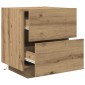 vidaXL Κομοδίνο 2 τεμ. Artisan Oak 45 x 40 x 55 εκ Επεξεργασμένο Ξύλο