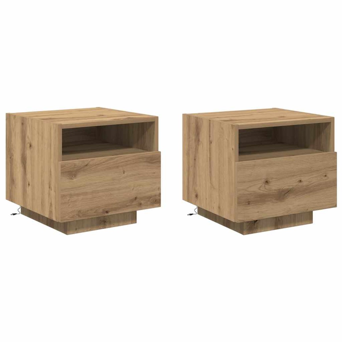 vidaXL Κομοδίνο 2 τμχ. Artisan Oak 40 x 39 x 37 εκ Επεξεργασμένο Ξύλο