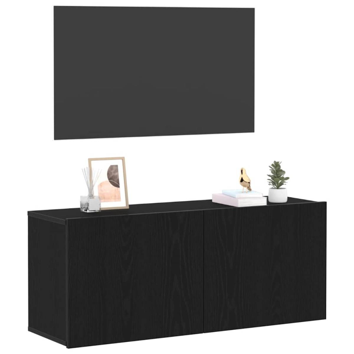 vidaXL Σετ επίπλου τηλεόρασης 100 x 30 x 41 εκ. Μαύρη Οξυά