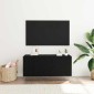 vidaXL Σετ επίπλου τηλεόρασης 100 x 30 x 41 εκ. Μαύρη Οξυά