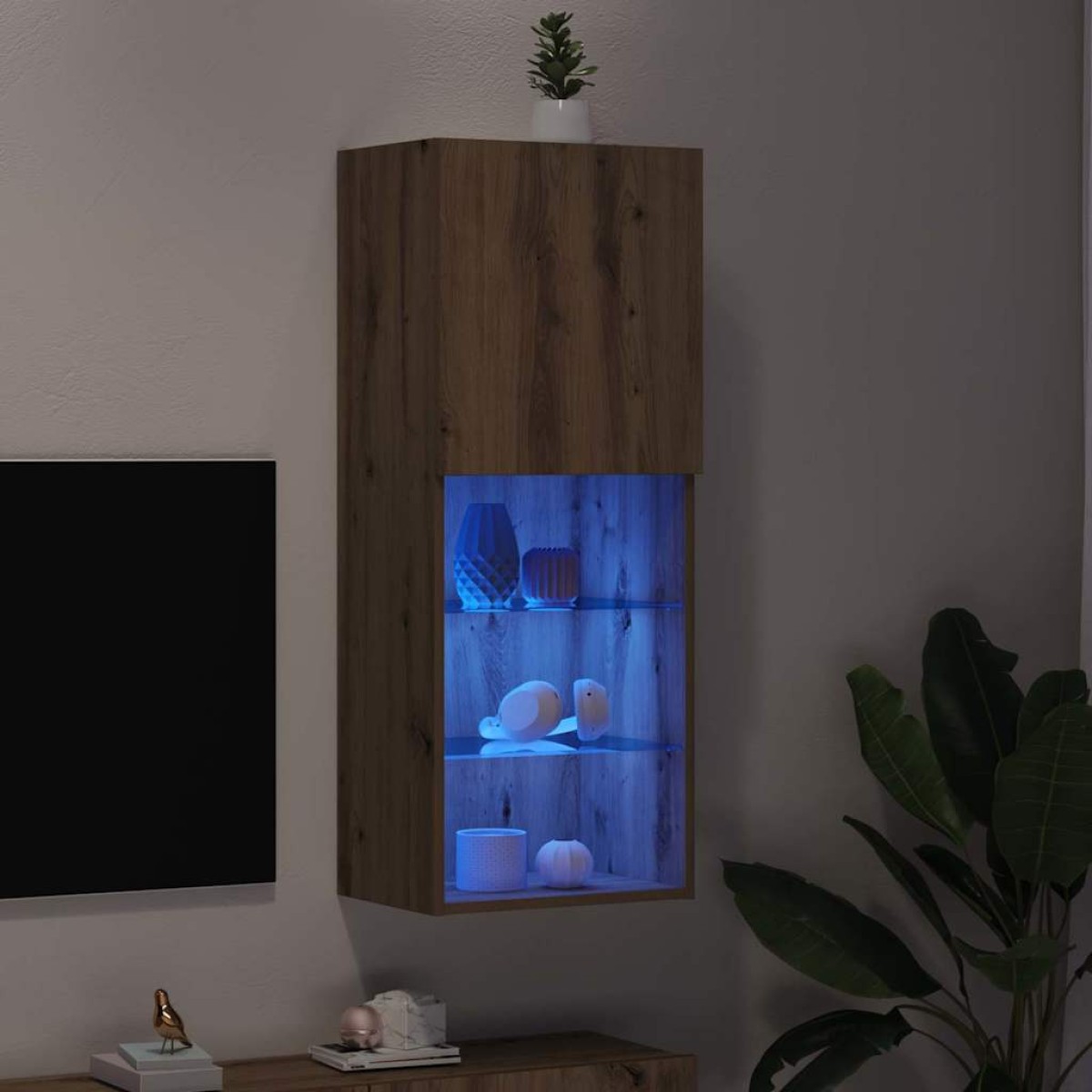 vidaXL Σετ επίπλου τηλεόρασης 40,5 x 30 x 102 εκ. Artisan Oak