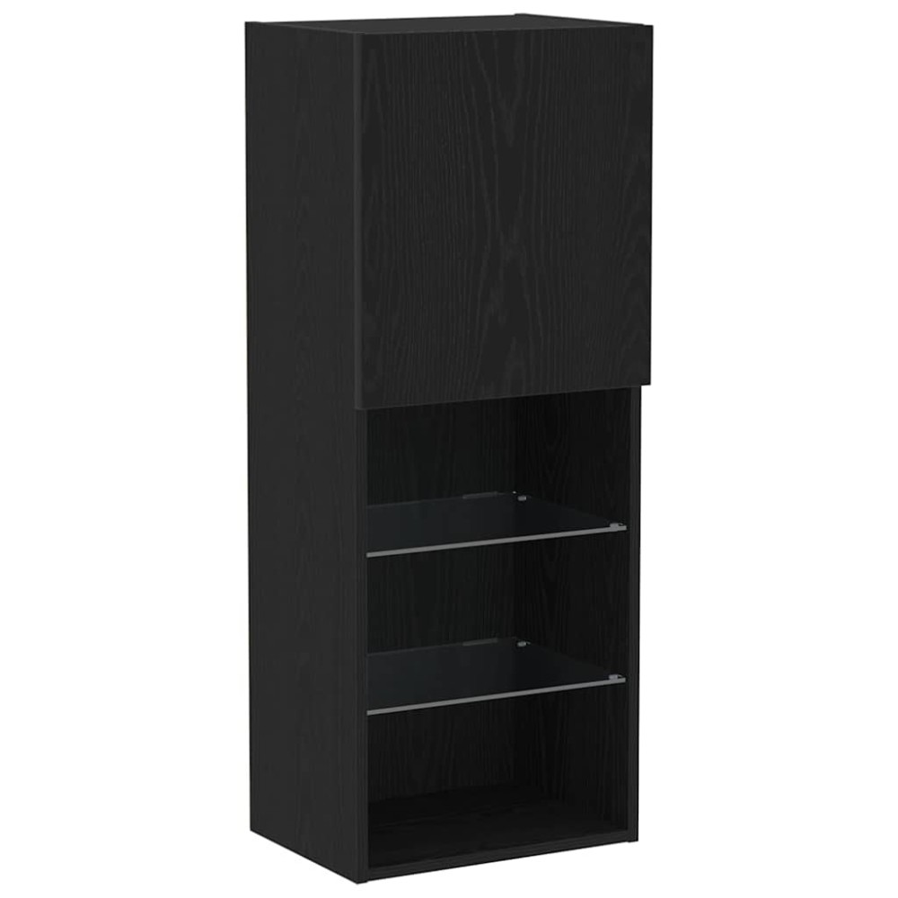 vidaXL Σετ επίπλου τηλεόρασης 40,5 x 30 x 102 εκ. Μαύρη Οξυά