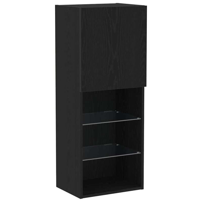 vidaXL Σετ επίπλου τηλεόρασης 40,5 x 30 x 102 εκ. Μαύρη Οξυά