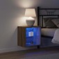 vidaXL Ράφι τοίχου με φως LED με ράφι Καφέ 40 x 28,5 x 40 εκ