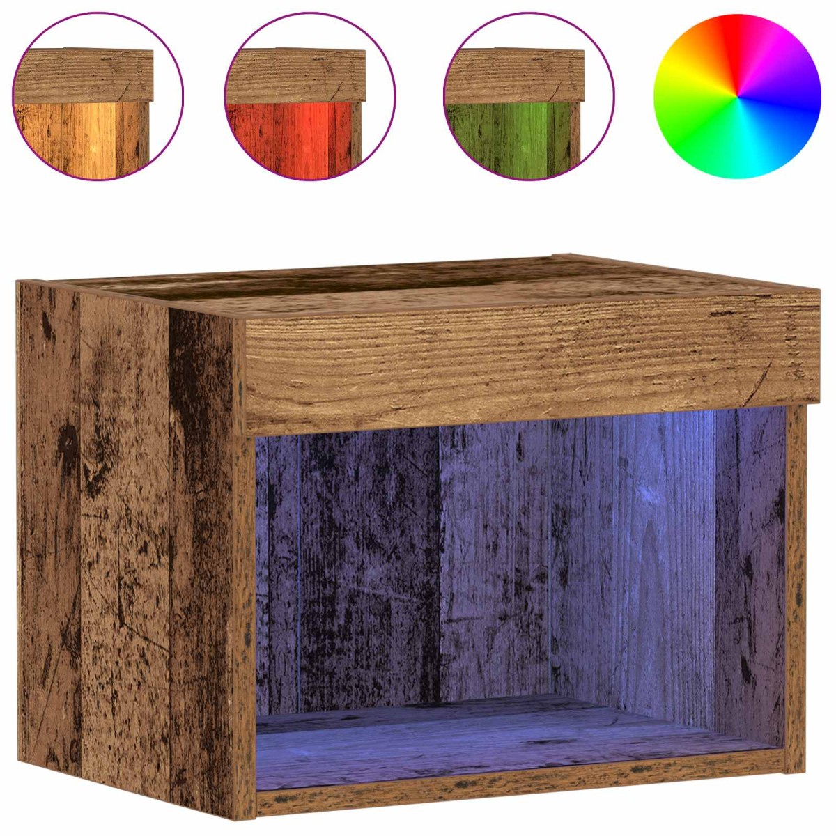 vidaXL Σετ επίπλου τηλεόρασης 40 x 30 x 30 εκ Παλιό ξύλο