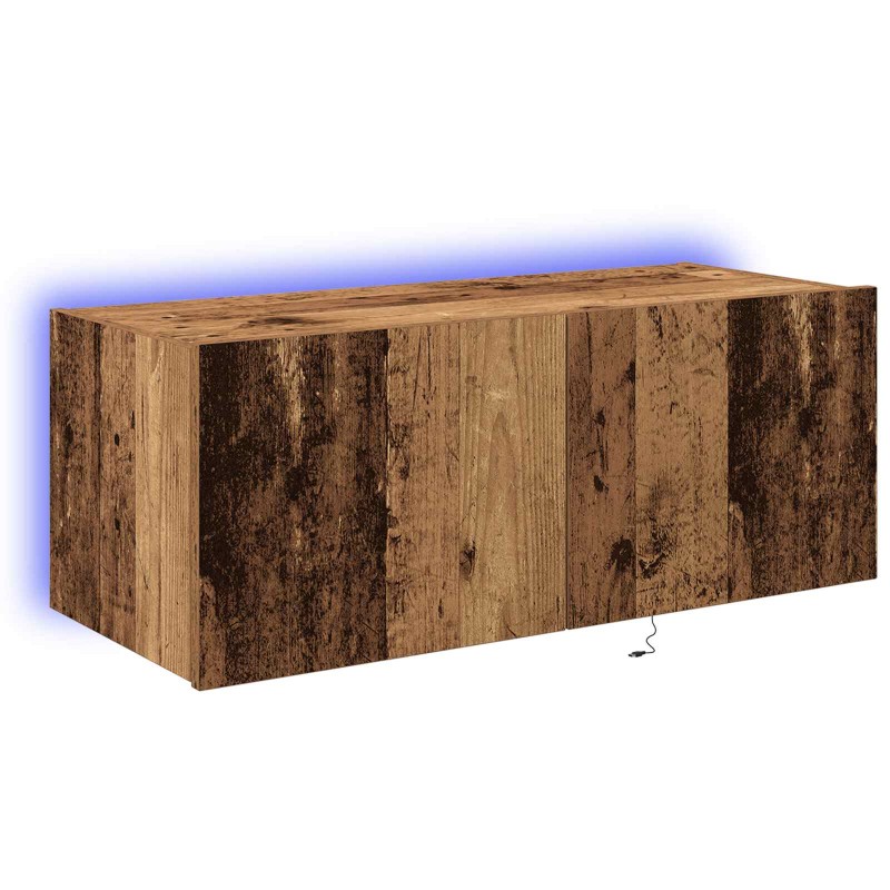 vidaXL Ντουλάπι Τηλεόρασης Τοίχου 80 x 35 x 31 cm Παλιό ξύλο