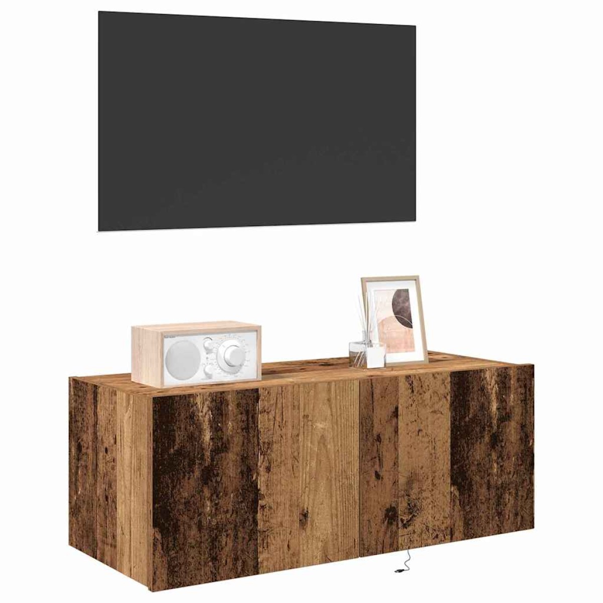 vidaXL Ντουλάπι Τηλεόρασης Τοίχου 80 x 35 x 31 cm Παλιό ξύλο