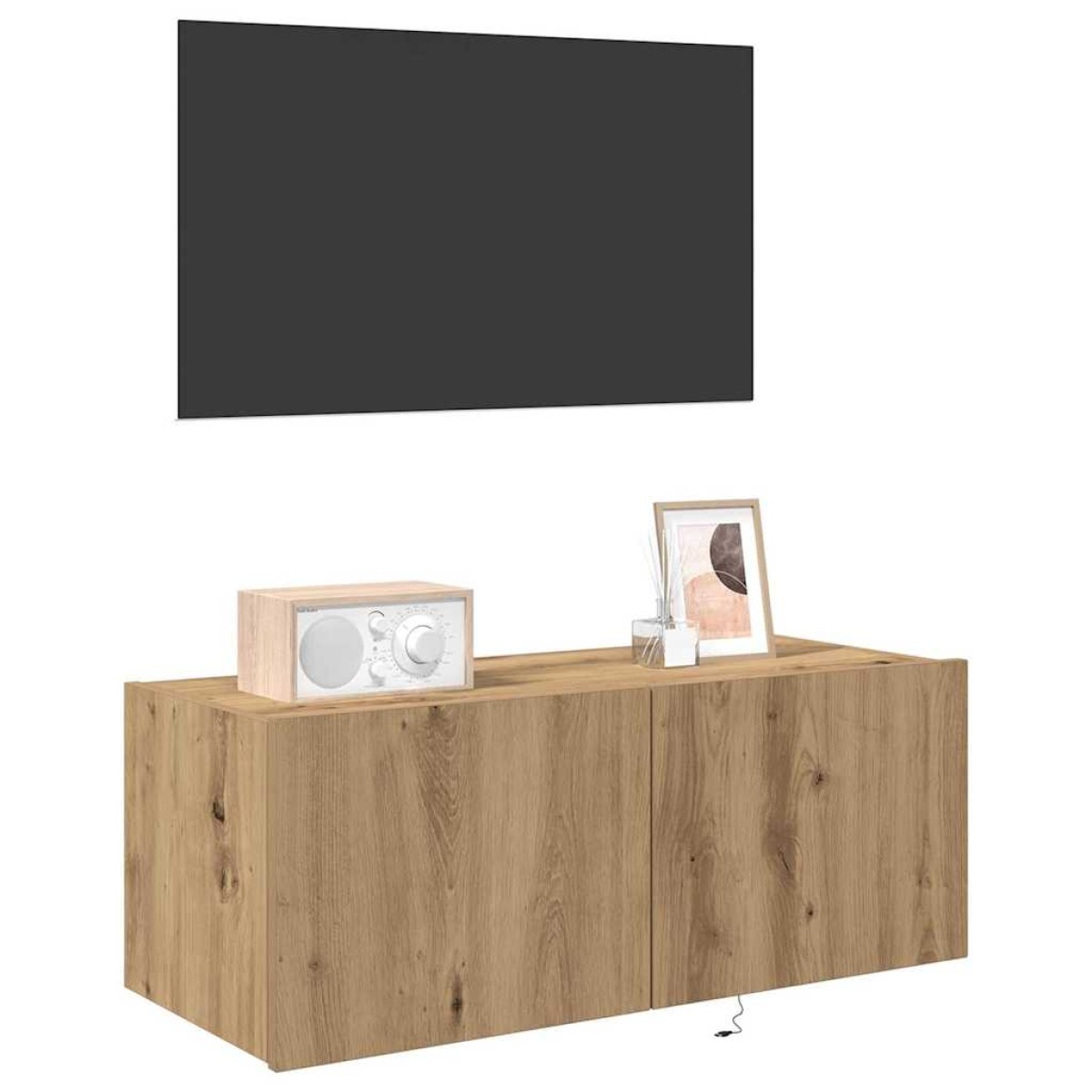 vidaXL Ντουλάπι Τηλεόρασης Τοίχου 80 x 35 x 31 cm Artisan Oak