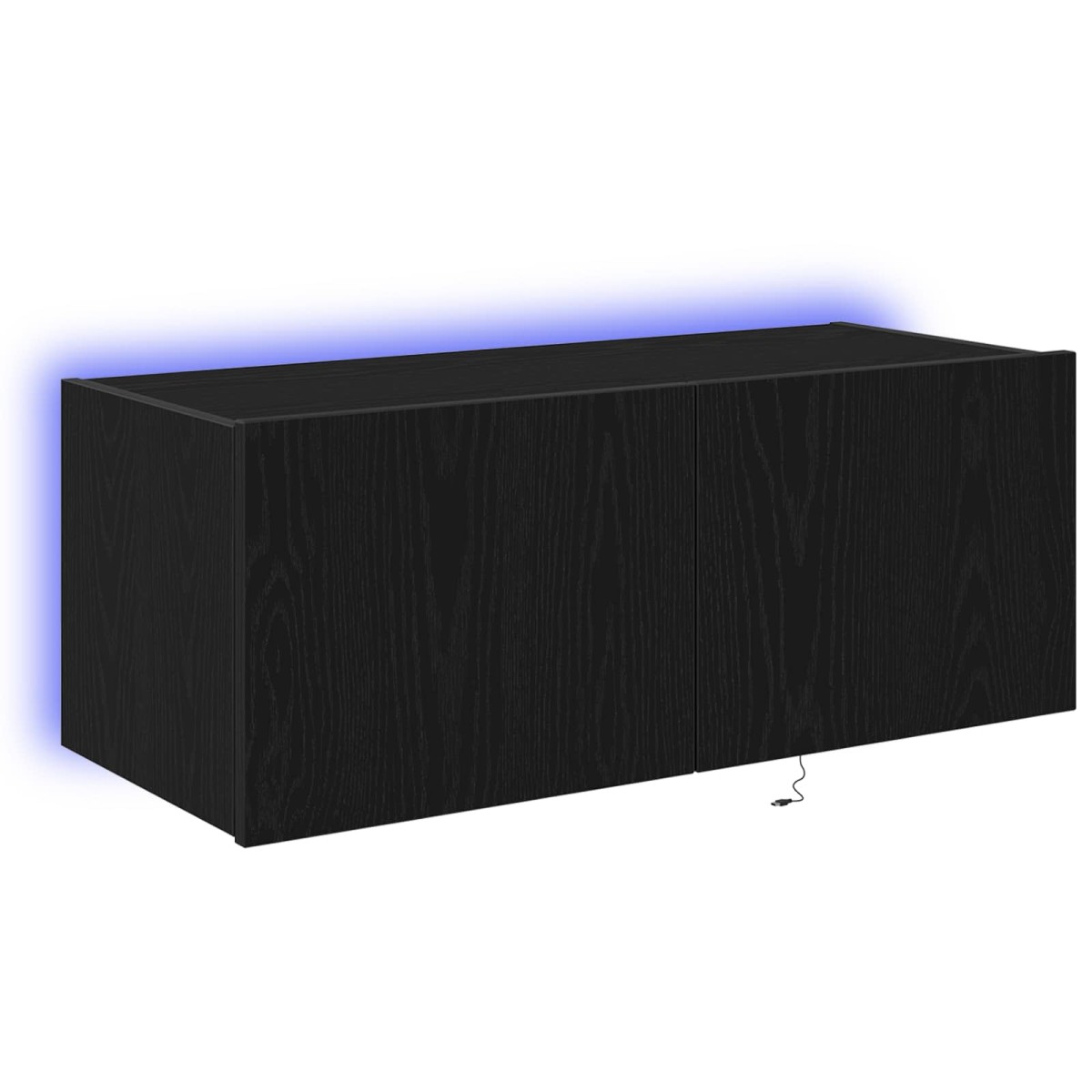 vidaXL Ντουλάπι Τηλεόρασης Τοίχου 80 x 35 x 31 cm Μαύρη Οξυά