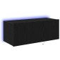 vidaXL Ντουλάπι Τηλεόρασης Τοίχου 80 x 35 x 31 cm Μαύρη Οξυά