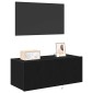 vidaXL Ντουλάπι Τηλεόρασης Τοίχου 80 x 35 x 31 cm Μαύρη Οξυά