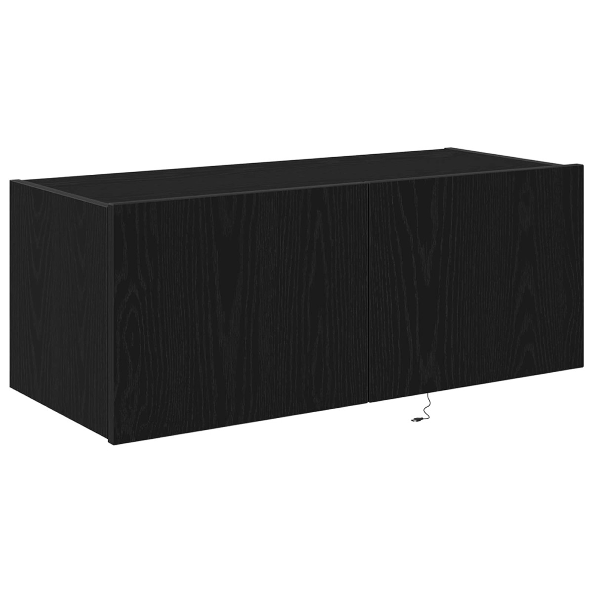 vidaXL Ντουλάπι Τηλεόρασης Τοίχου 80 x 35 x 31 cm Μαύρη Οξυά