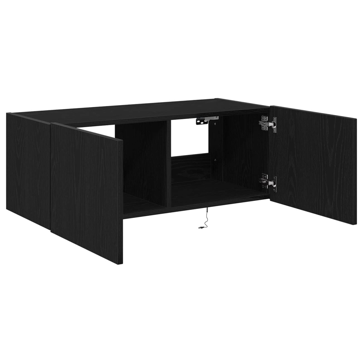 vidaXL Ντουλάπι Τηλεόρασης Τοίχου 80 x 35 x 31 cm Μαύρη Οξυά