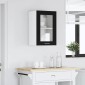 vidaXL Κρεμαστό Γυάλινο Ντουλάπι Μαύρο Δρυς 40x31x60 εκ. από Τεχνητό Ξύλο