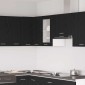 vidaXL Κρεμαστό Γυάλινο Ντουλάπι Μαύρο Δρυς 40x31x60 εκ. από Τεχνητό Ξύλο