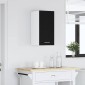 vidaXL Κρεμαστό Ντουλάπι Μαύρο Δρυς 30x31x60 εκ. από Τεχνητό Ξύλο