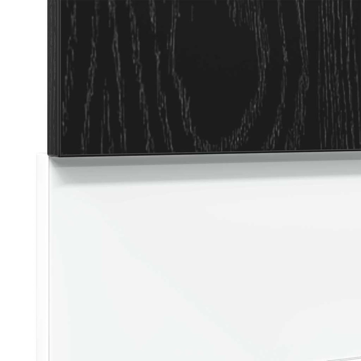 vidaXL Πλαίσιο Πλυντηρίου Πιάτων Lyon Μαύρο Δρυς 45x1,5x67 εκ. από Τεχνητό Ξύλο