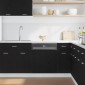 vidaXL Πλαίσιο Πλυντηρίου Πιάτων Lyon Μαύρο Δρυς 60x1,5x67 εκ. από Τεχνητό Ξύλο