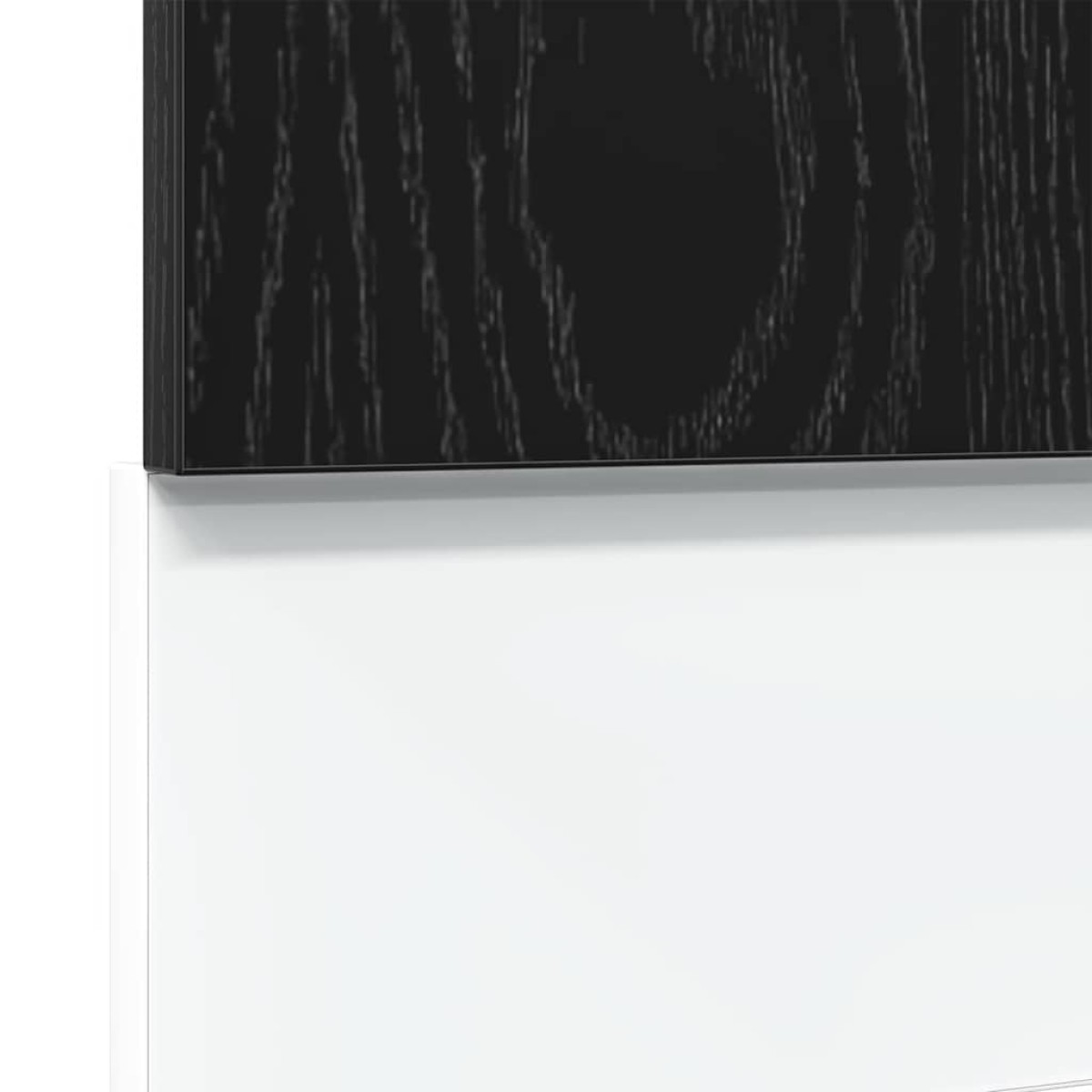 vidaXL Πλαίσιο Πλυντηρίου Πιάτων Lyon Μαύρο Δρυς 60x1,5x67 εκ. από Τεχνητό Ξύλο