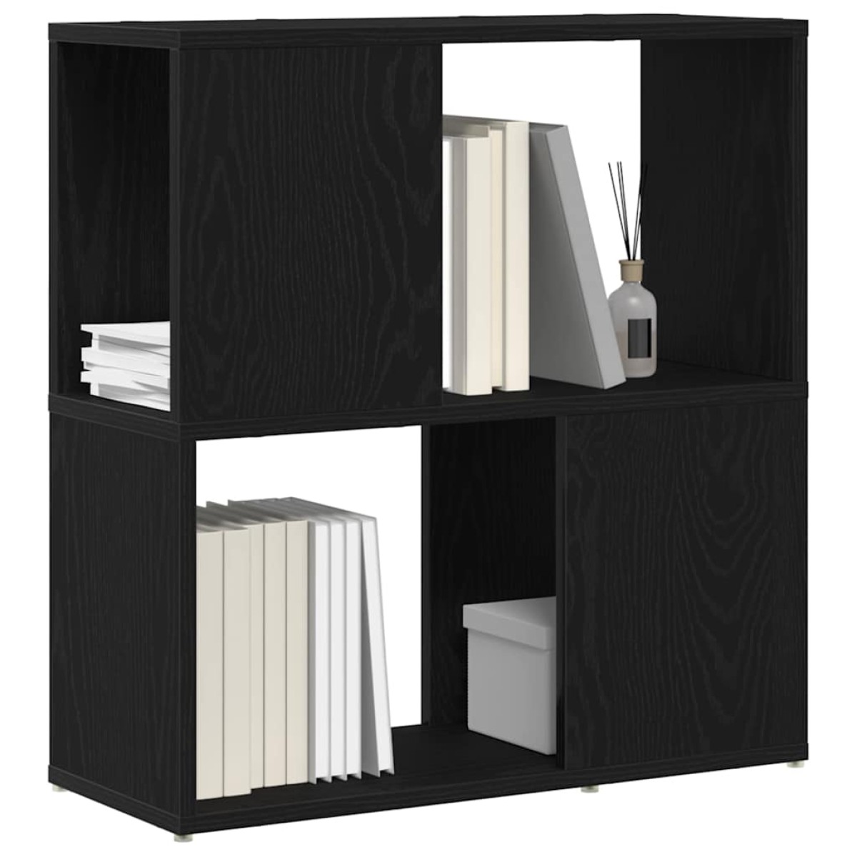 vidaXL Σετ επίπλου τηλεόρασης 60 x 24 x 63 cm Μαύρο Επεξεργασμένο Ξύλο